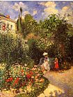 The garden at Pontoise 1877 by Camille Pissarro